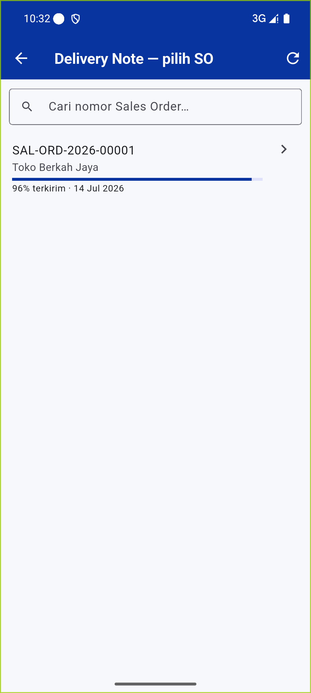 05 delivery note list - PT Digital Asia Solusindo - Warehouse Management System