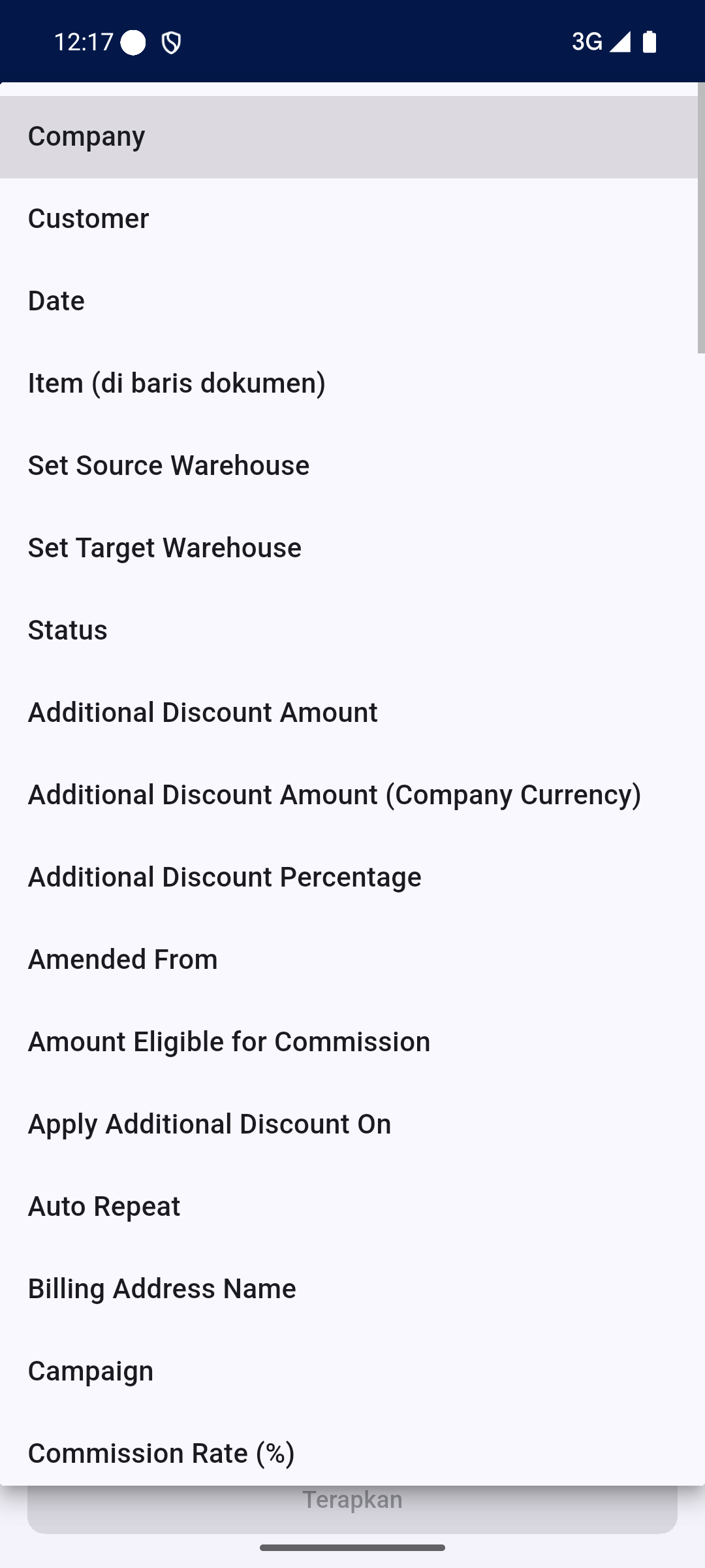 23 filter fields - PT Digital Asia Solusindo - Warehouse Management System